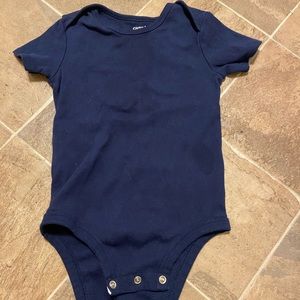 Navy Short Sleeve Onesie (24m)